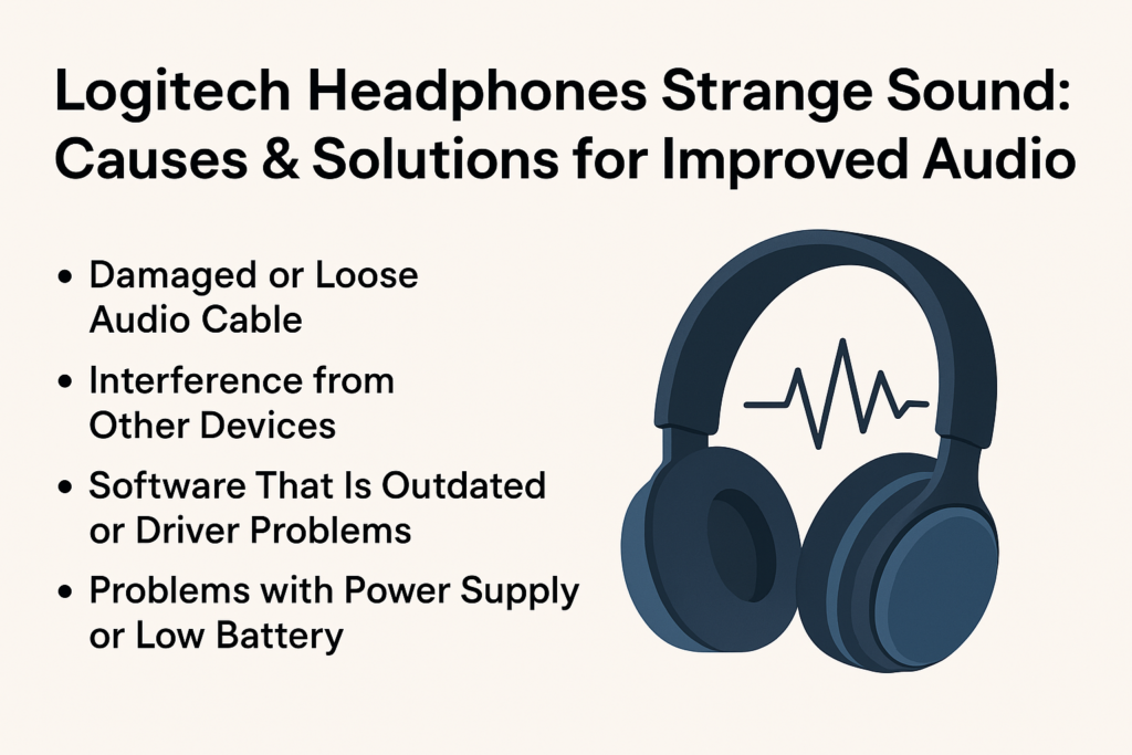 logitech headphones weird sound