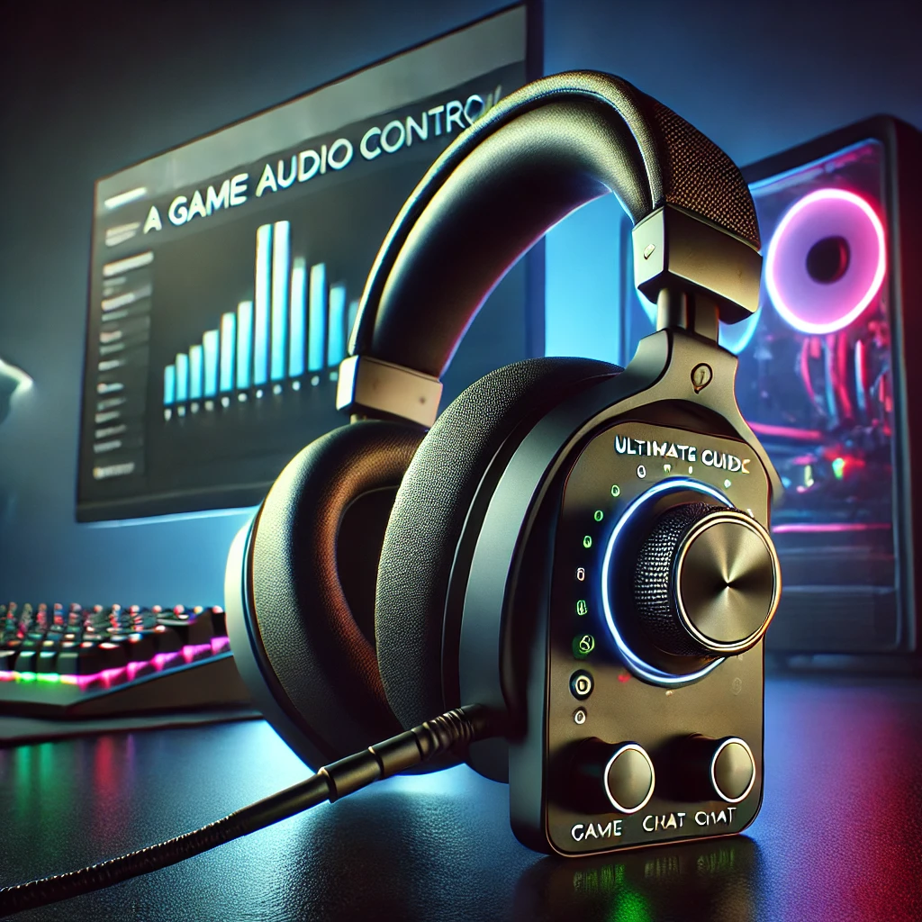headphones with a game chat adjuster
