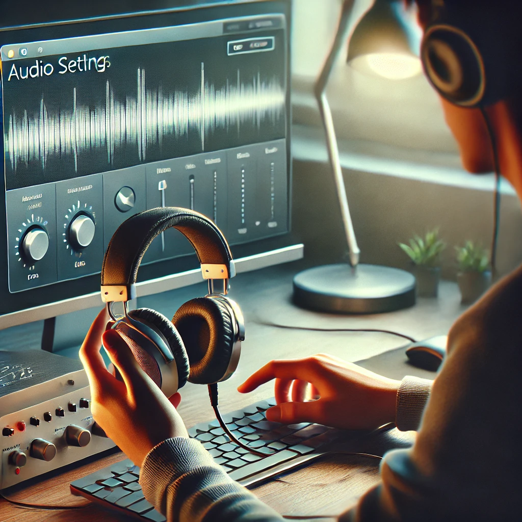 crackling audio headphone