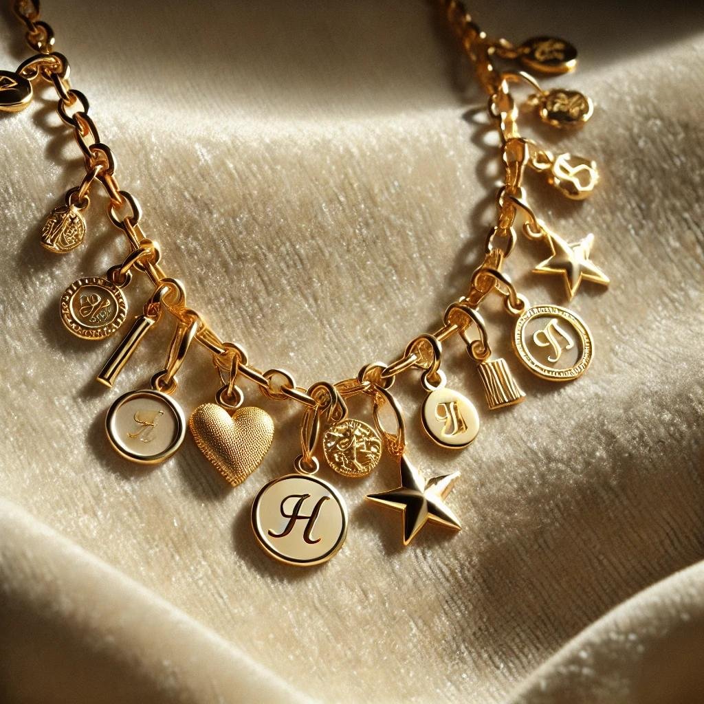 gold charm necklace